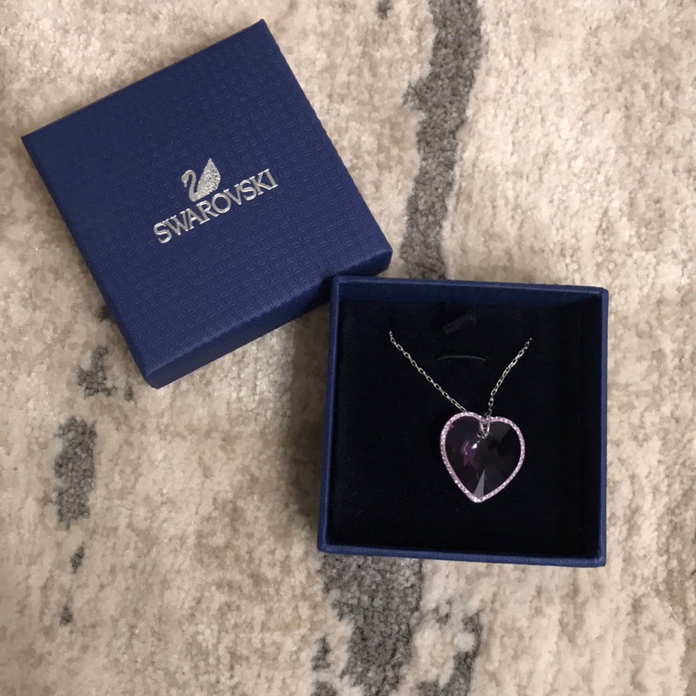 Swarovski Reverie Violet Heart Necklace